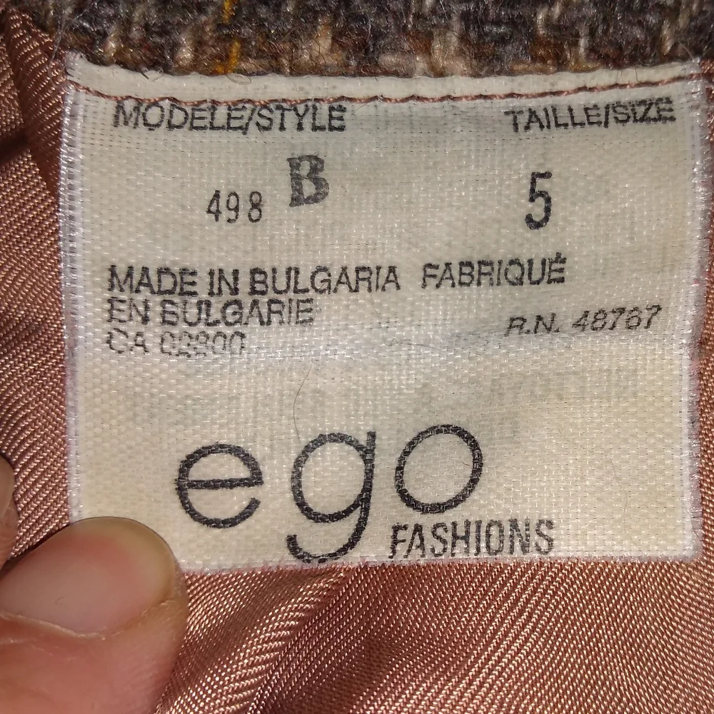 Vintage Ego Fashions Women"s Pink Tweed Blazer, Size 5, Double Breasted,… - Picture 6 of 7